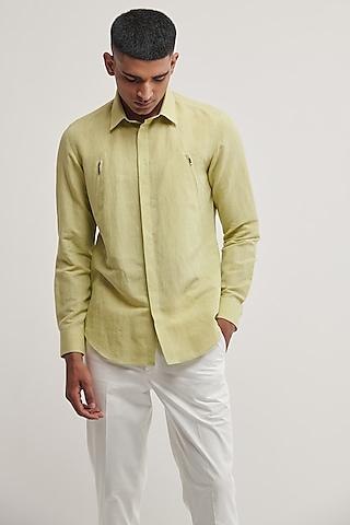 pale mint handloom cotton shirt