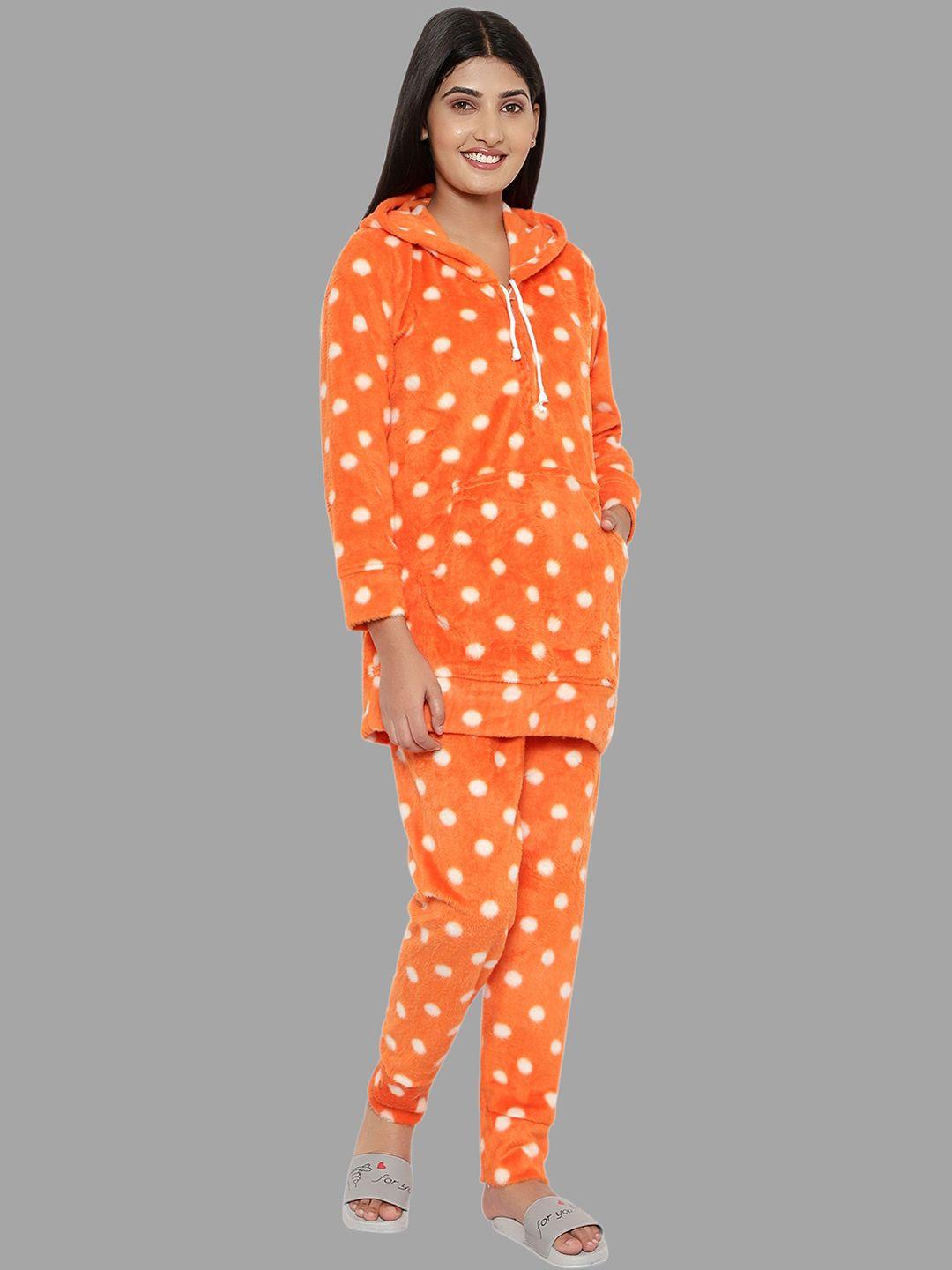 palival polka dots printed night suit