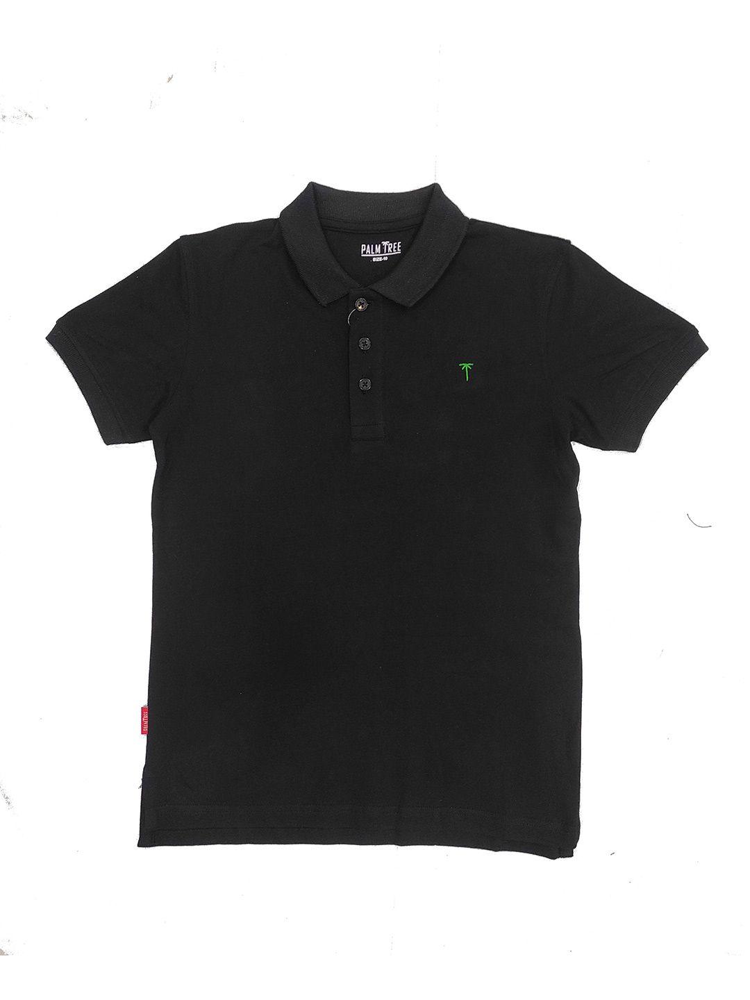 palm tree  boys polo collar cotton t-shirt