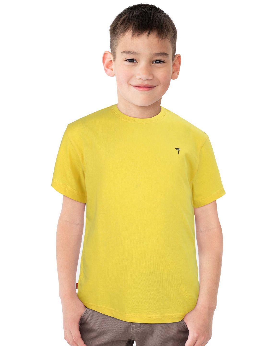 palm tree boys cotton round neck t-shirt