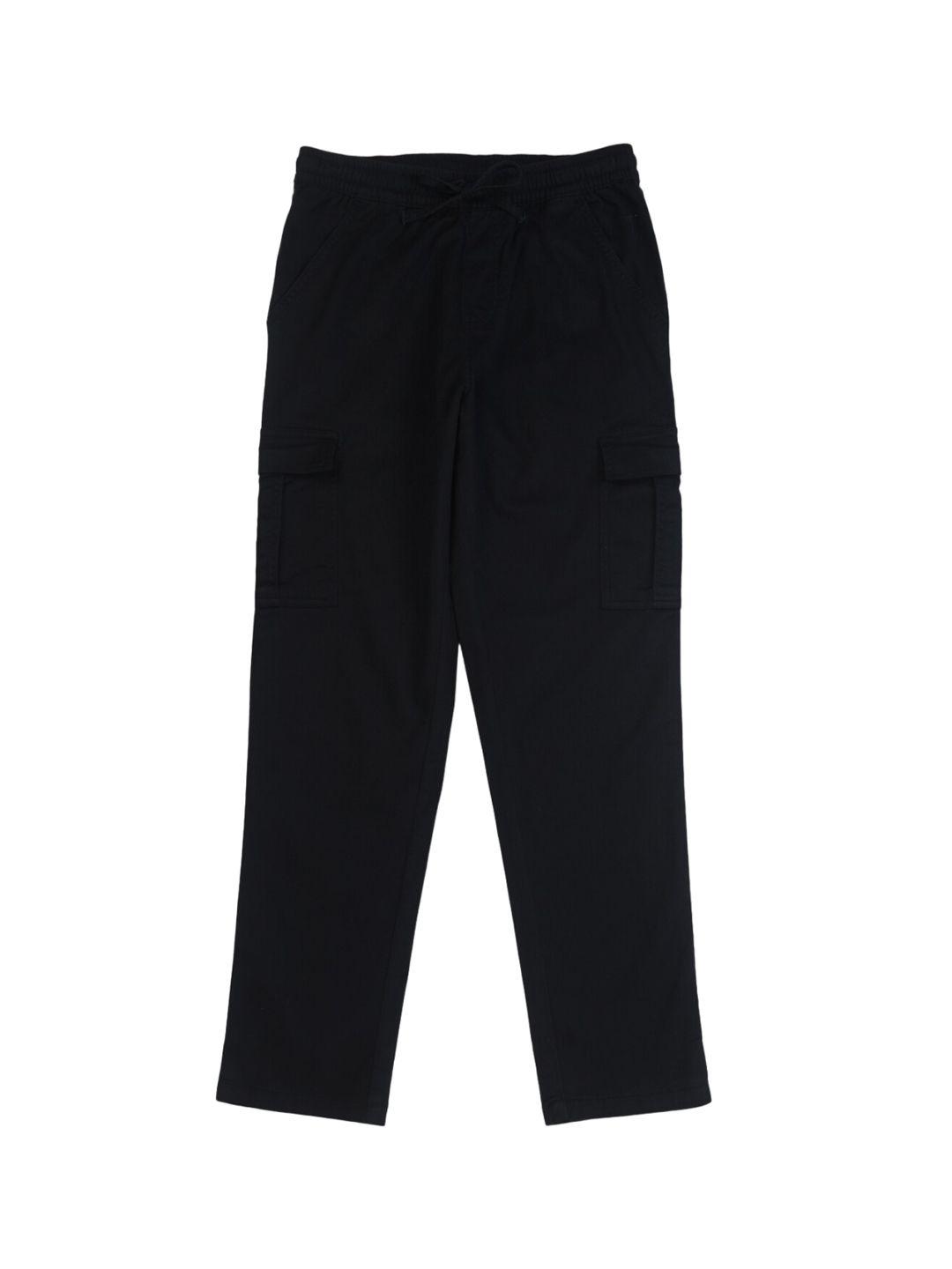 palm tree boys mid-rise cotton cargos trousers