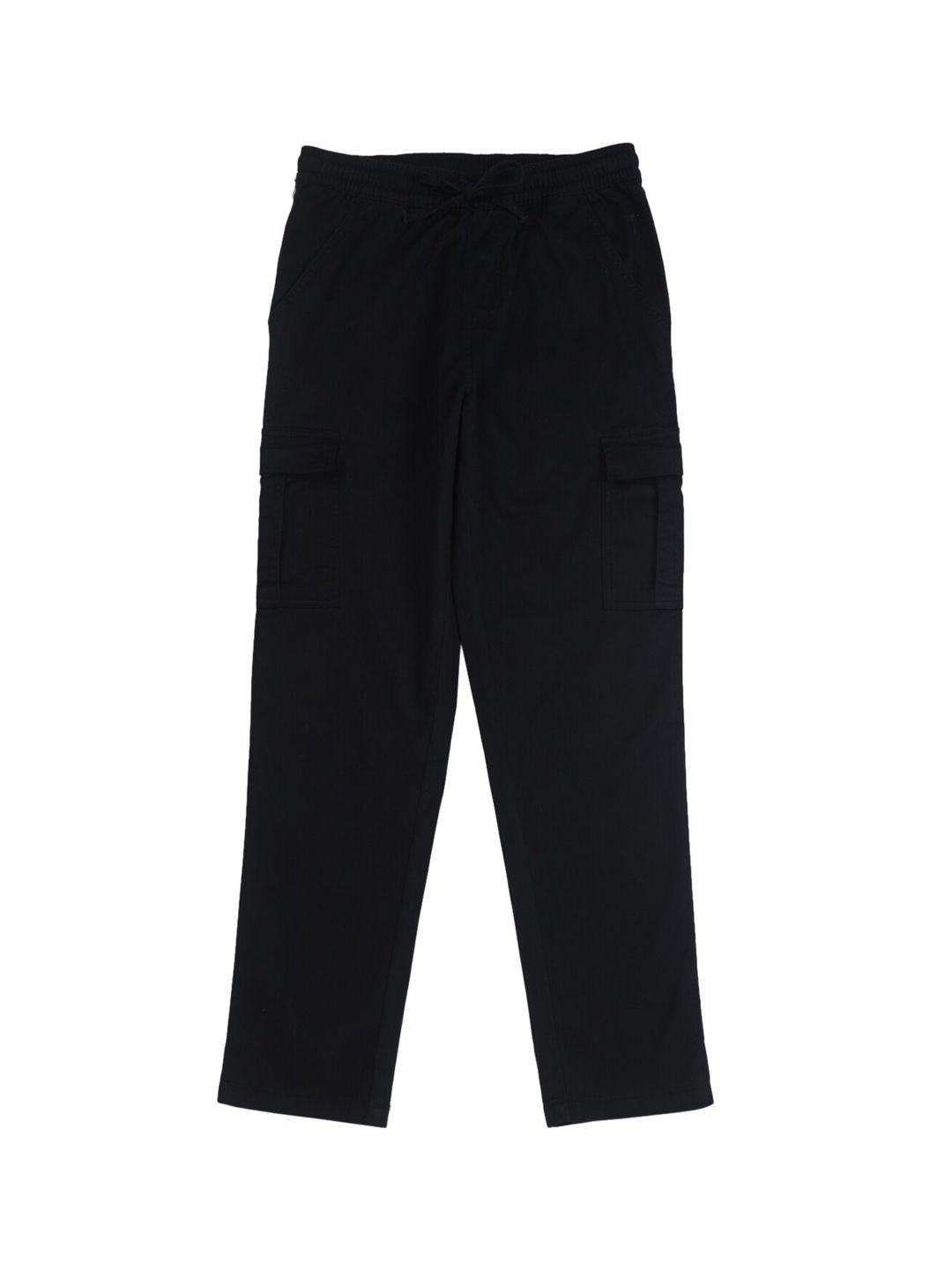 palm tree boys mid rise cotton cargos trousers