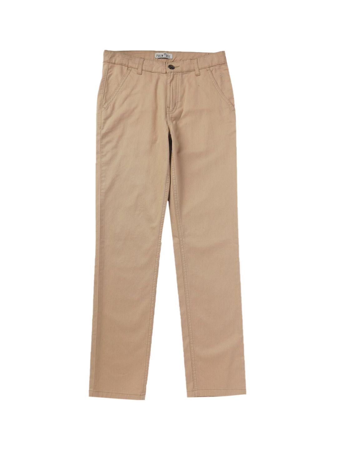 palm tree boys mid-rise cotton chinos trousers