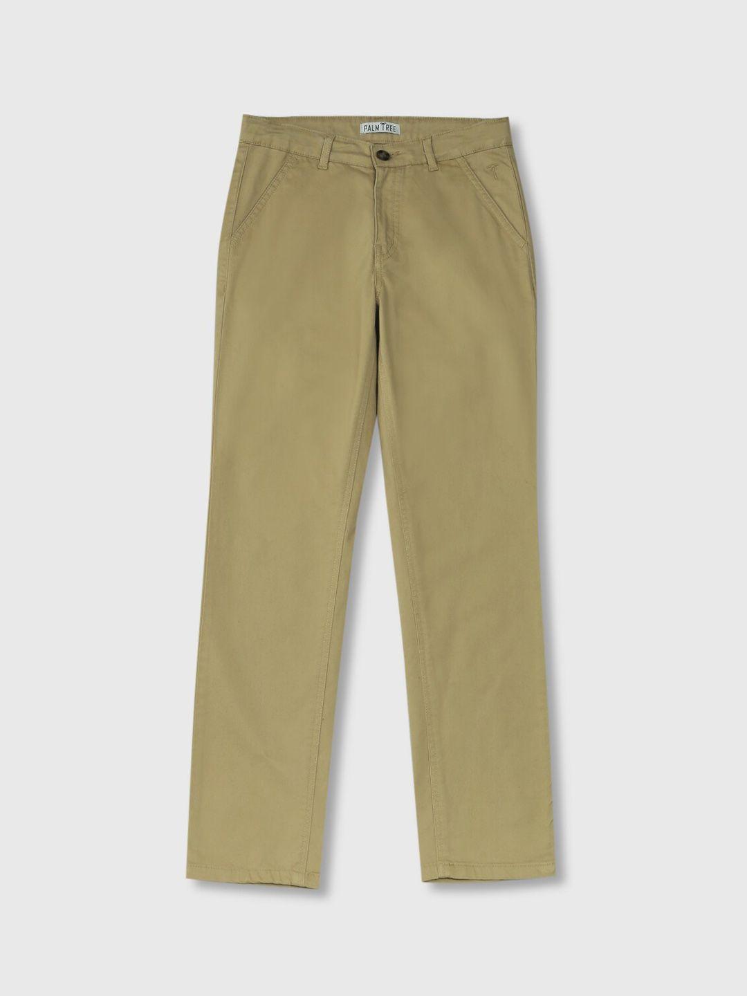 palm tree boys mid rise cotton chinos trousers