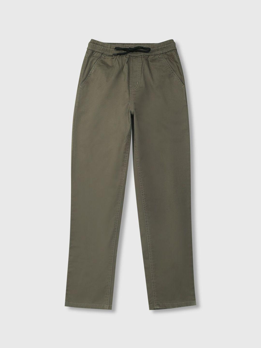 palm tree boys mid-rise cotton trousers