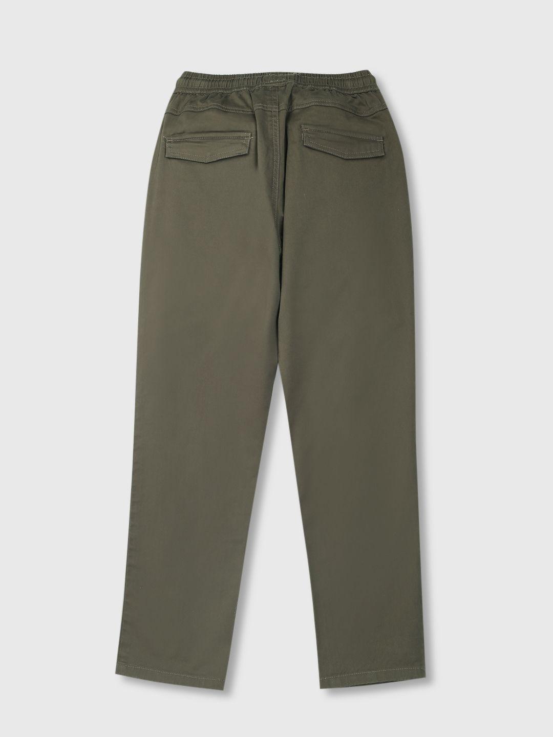 palm tree boys olive green joggers trousers