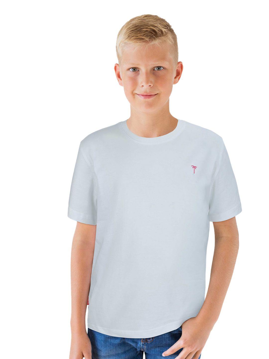 palm tree boys round neck cotton casual t-shirt