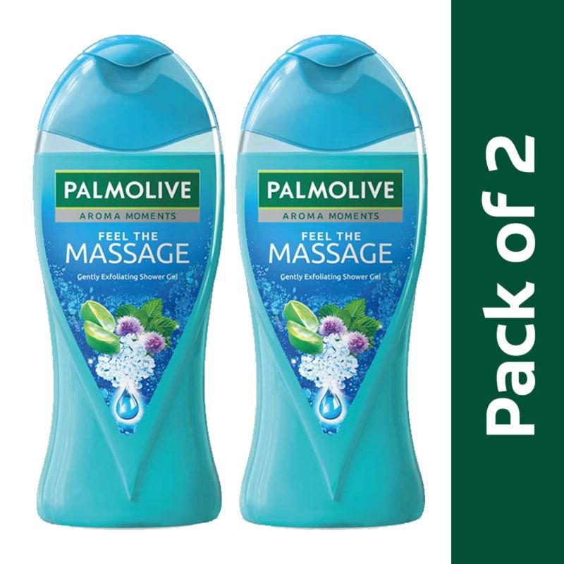 palmolive body wash feel the massage exfoliating shower gel with natural thermal minerals -pack of 2