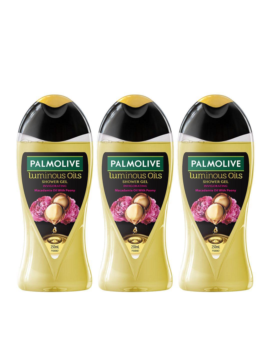 palmolive set of 3 luminous oils invigorating shower gel - 250 ml each