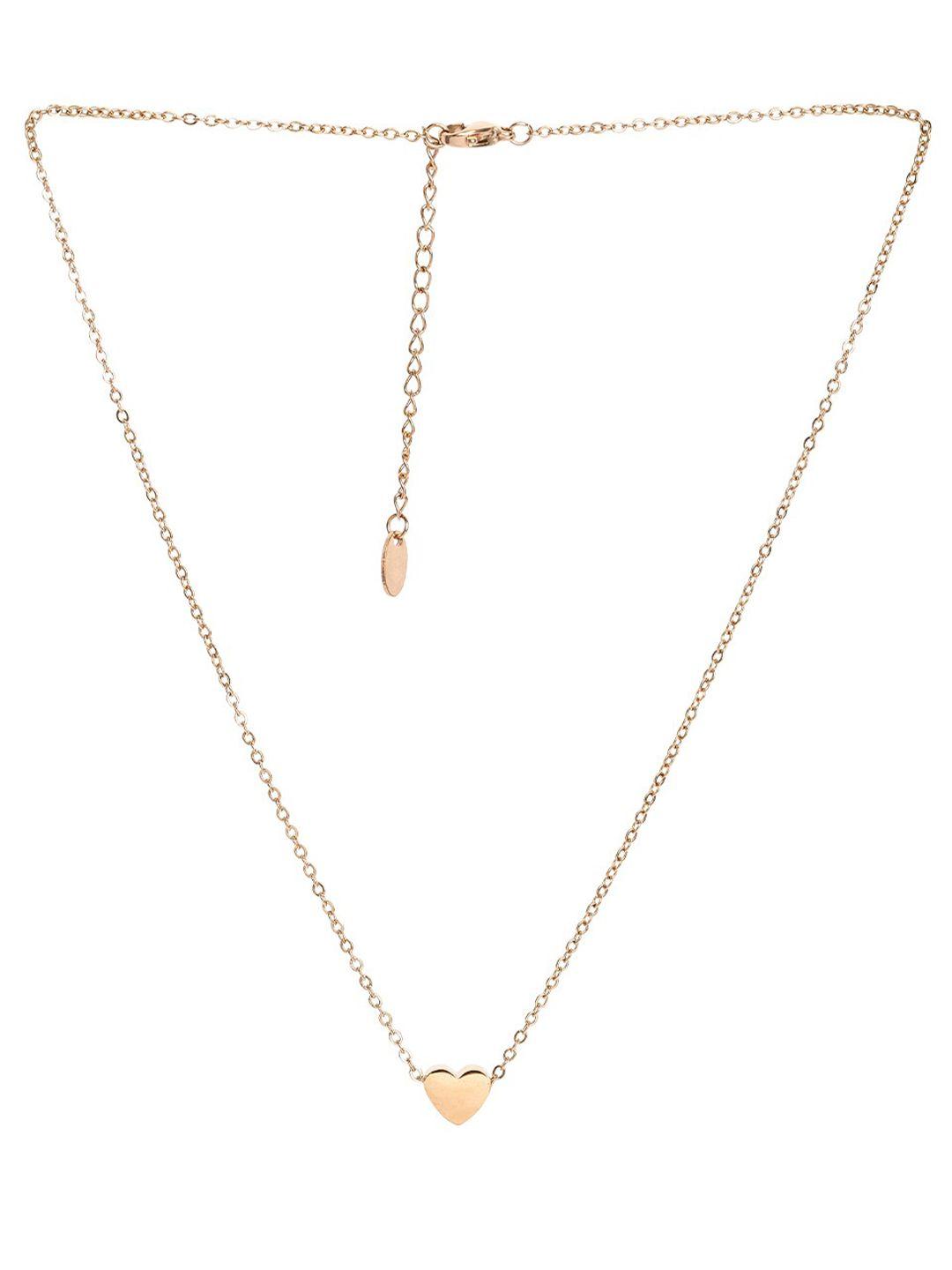 palmonas 18 kt rose gold-plated paris heart necklace