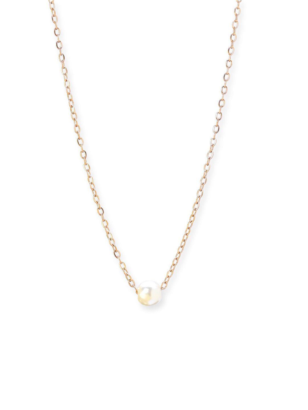 palmonas gold-toned & white gold-plated necklace