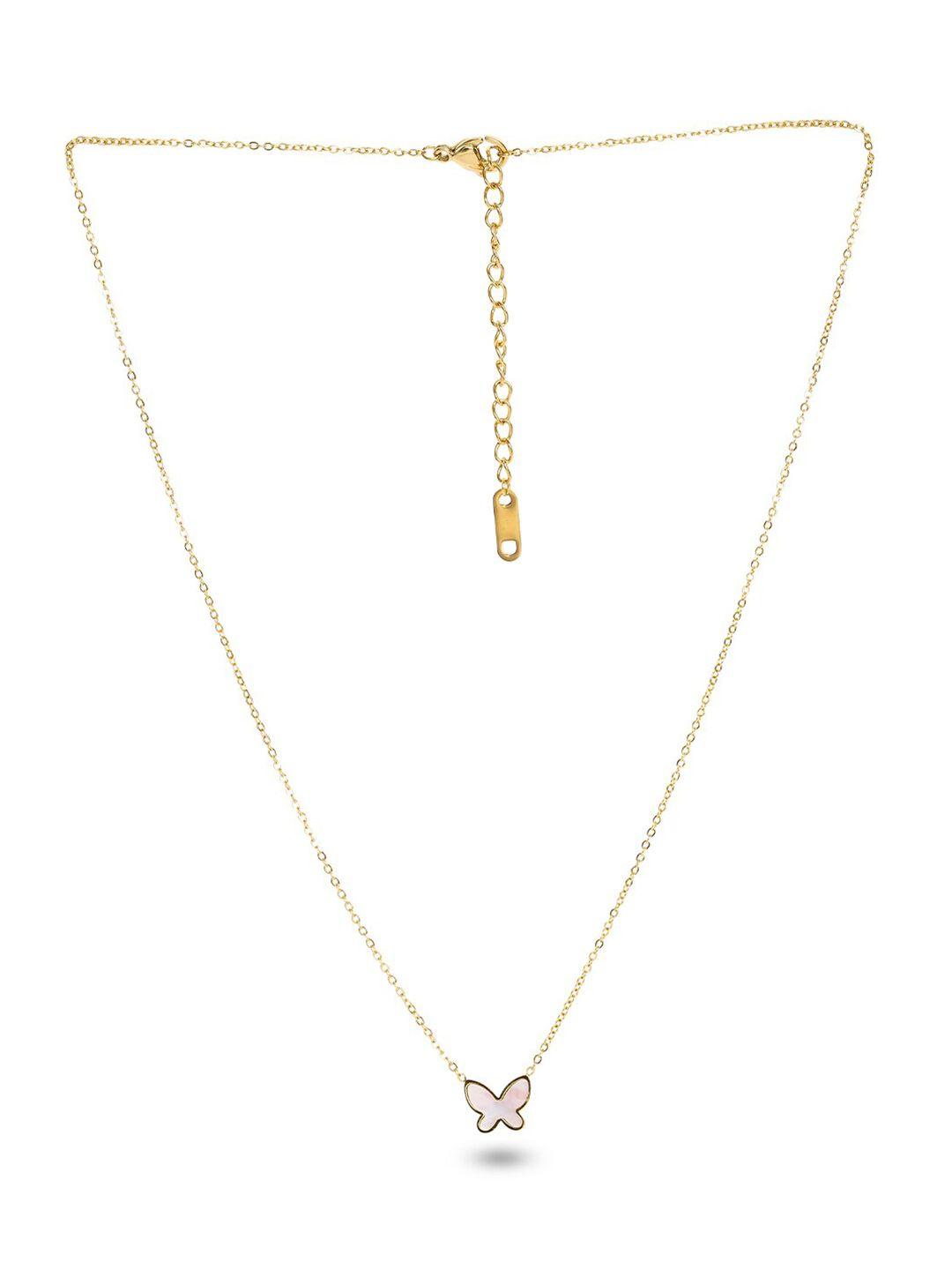 palmonas 18k gold-plated annabelle butterfly chain