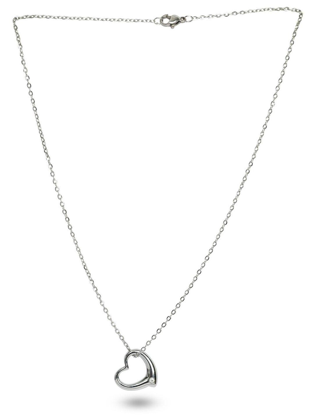 palmonas 18kt white gold-plated minimal necklace
