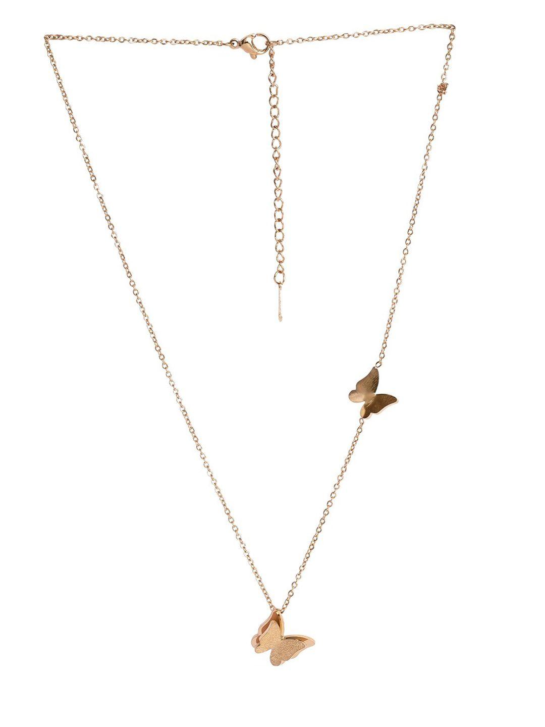 palmonas gold-plated butterflies necklace