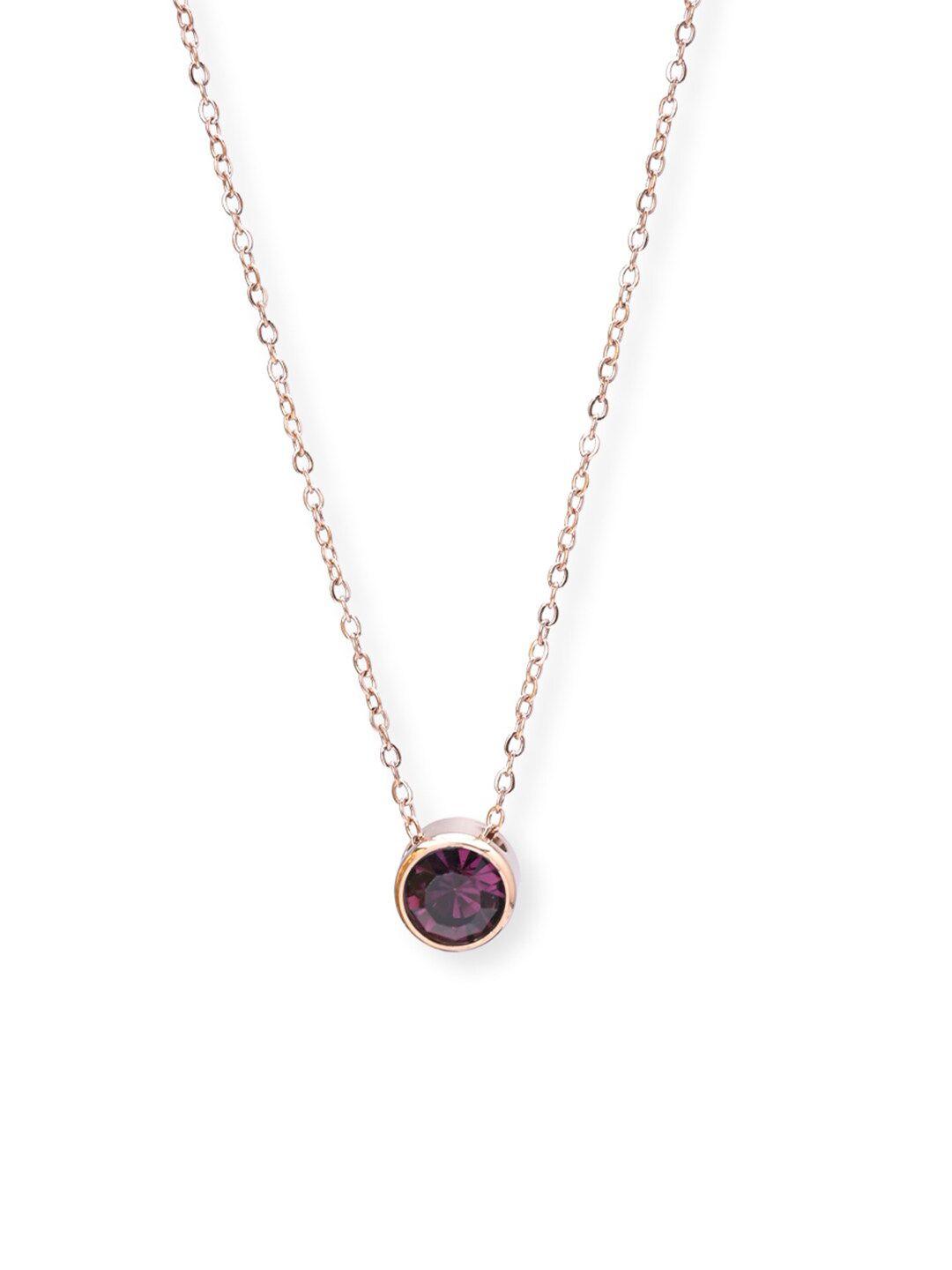 palmonas rose gold & violet rose gold-plated stone chain