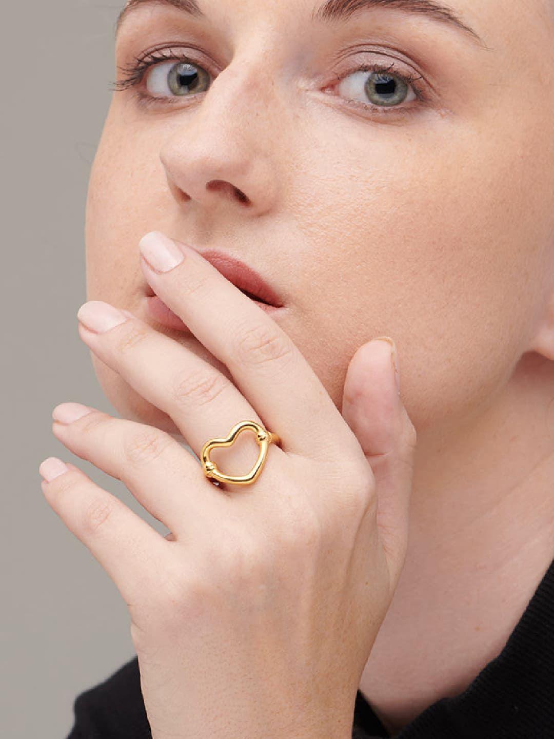 palmonas women18k gold-plated finger ring