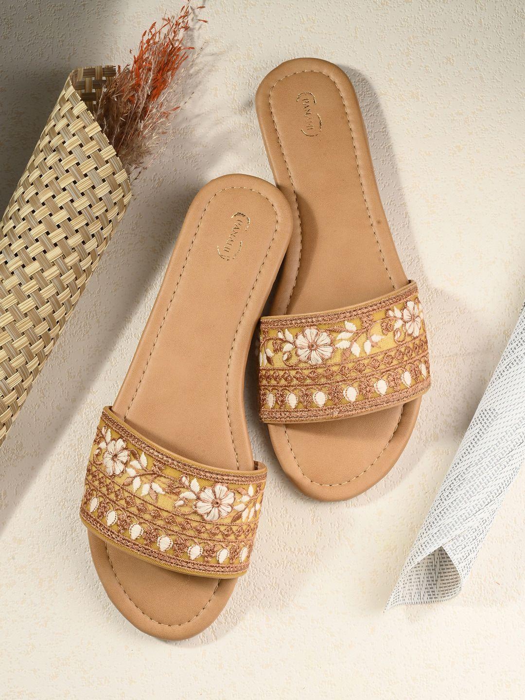 panahi embroidered open toe flats