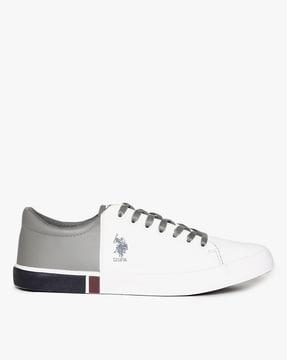 panal colourblock low-top lace-up sneakers