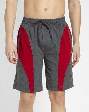 panalled straight fit shorts