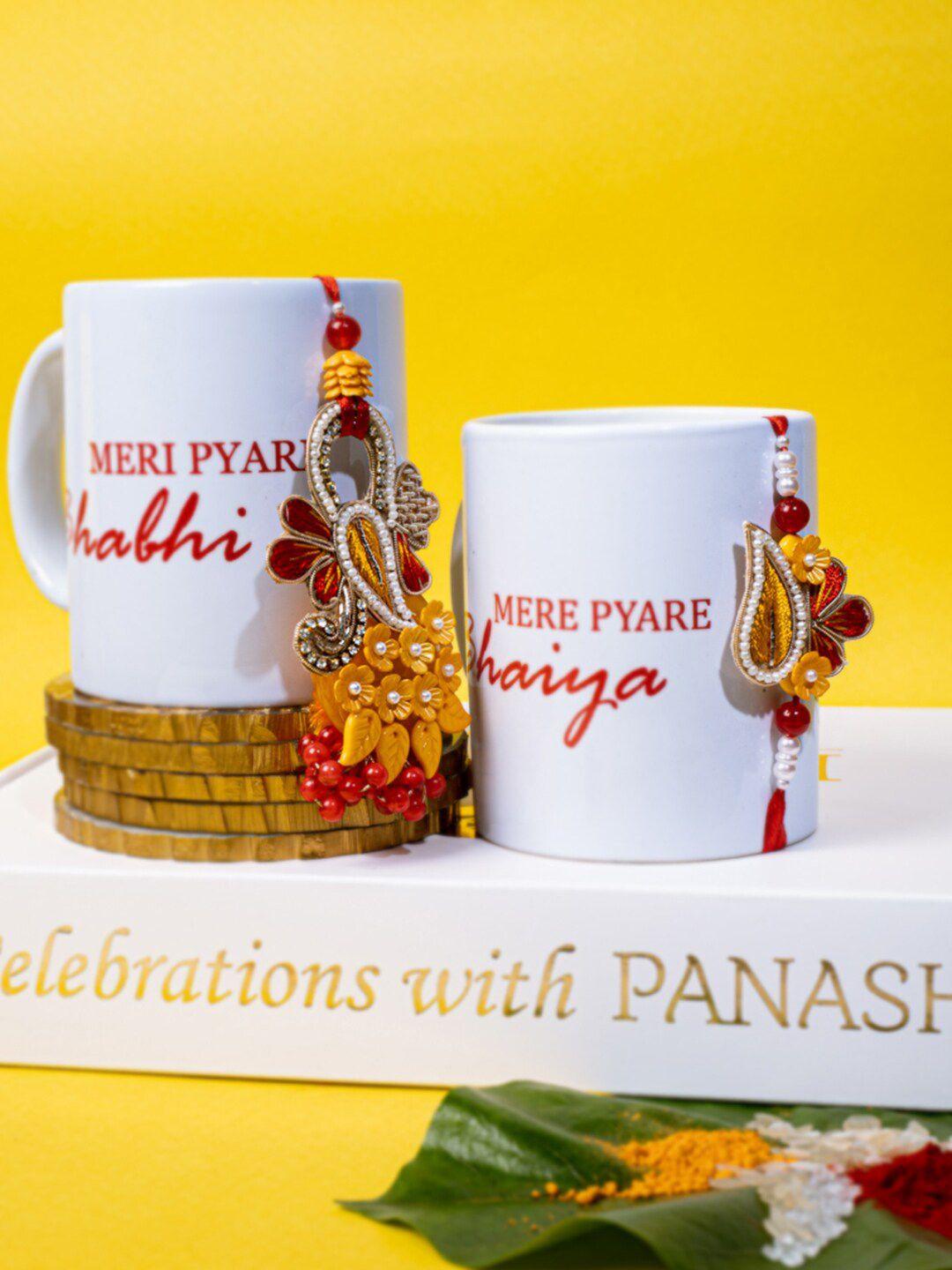 panash floral & beaded rakhi gift set