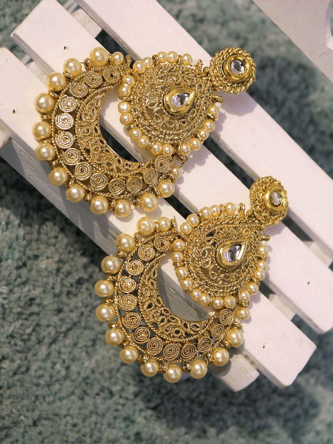 panash gold-plated beaded handcrafted chandbalis