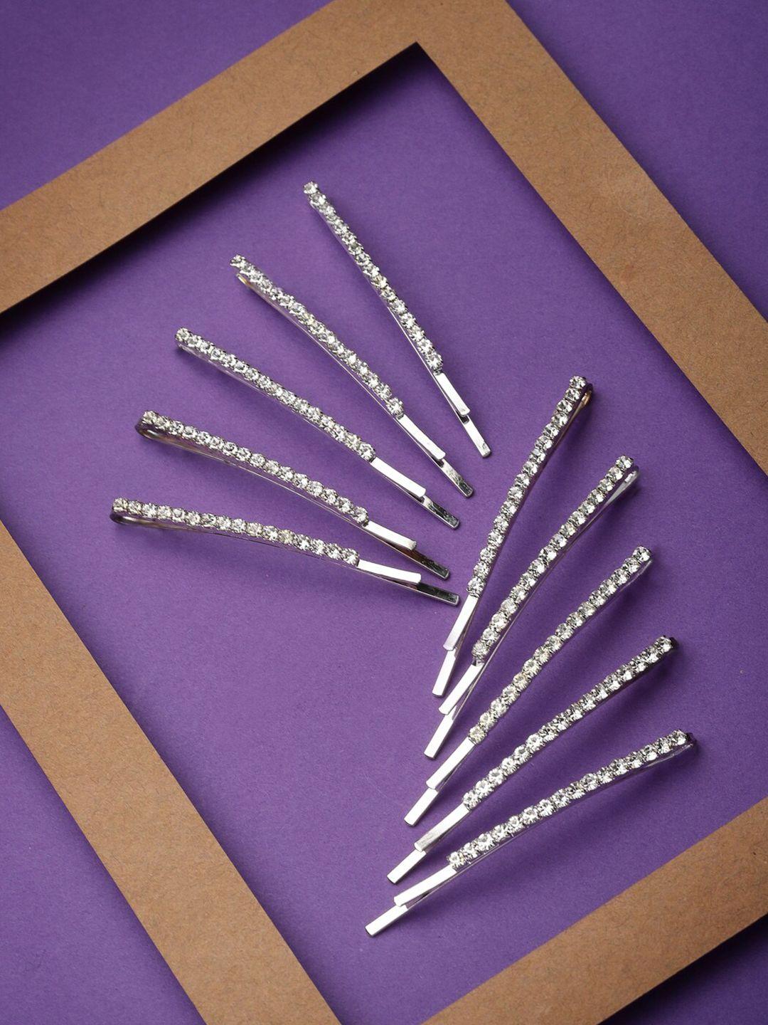 panash set of 10 embellished bobby pins