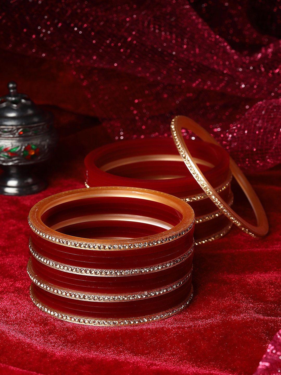 panash set of 26 gold-plated ad-studded bangles