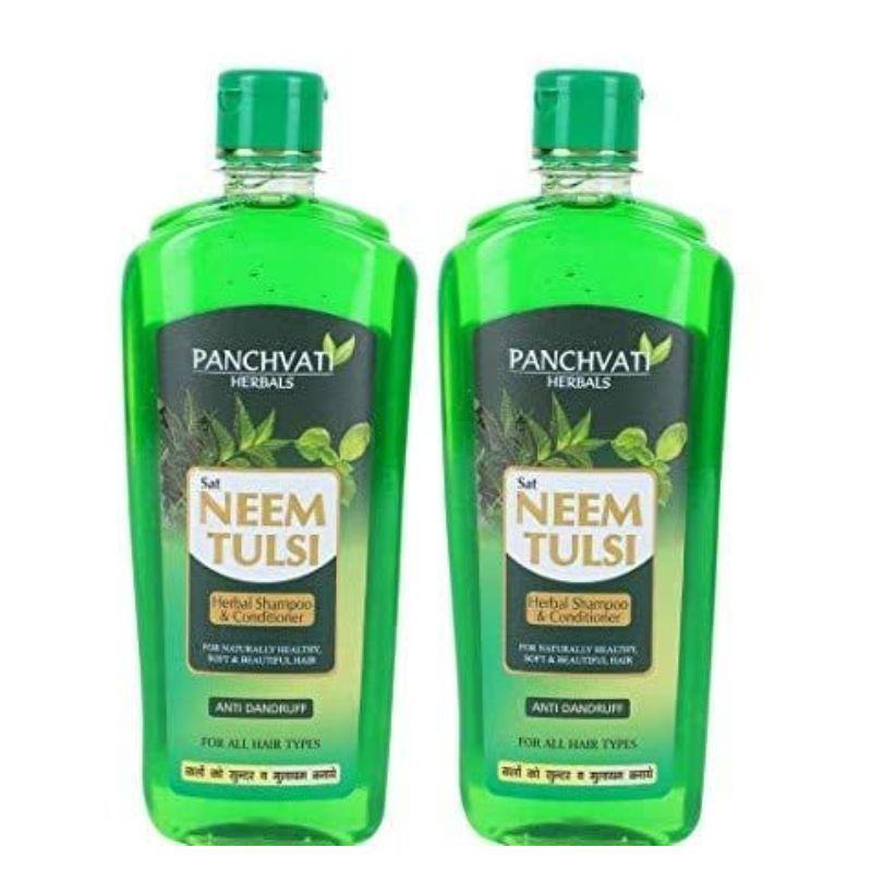 panchvati herbals neem tulsi anti dandruff control shampoo - pack of 2