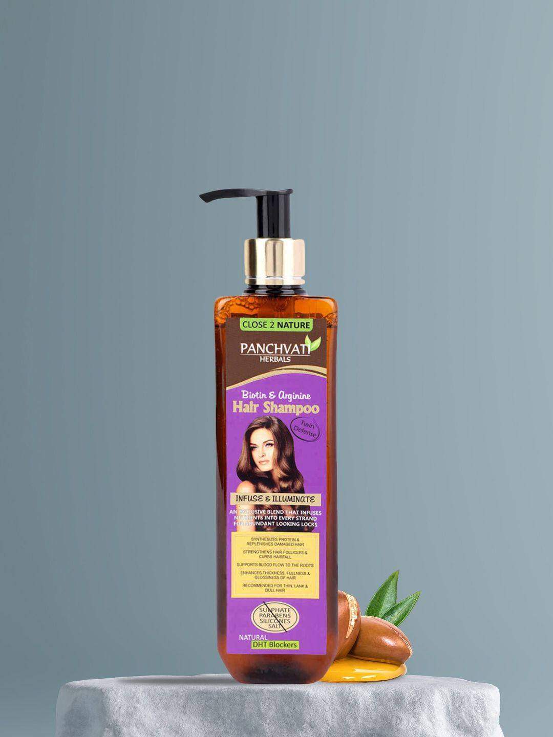 panchvati herbals unisex biotin and arginine shampoo 300 ml