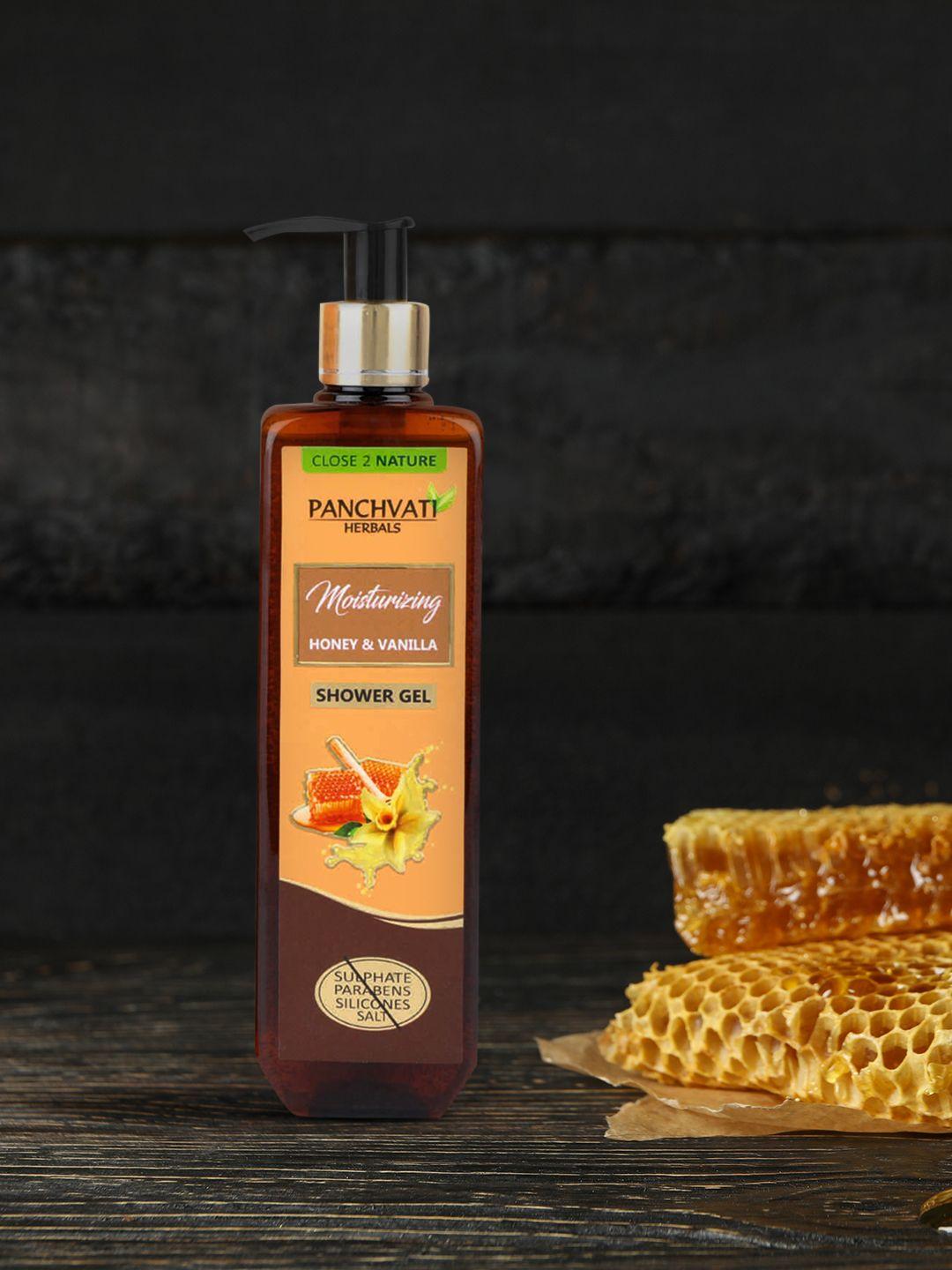 panchvati herbals unisex honey & vanilla shower gel 300 ml
