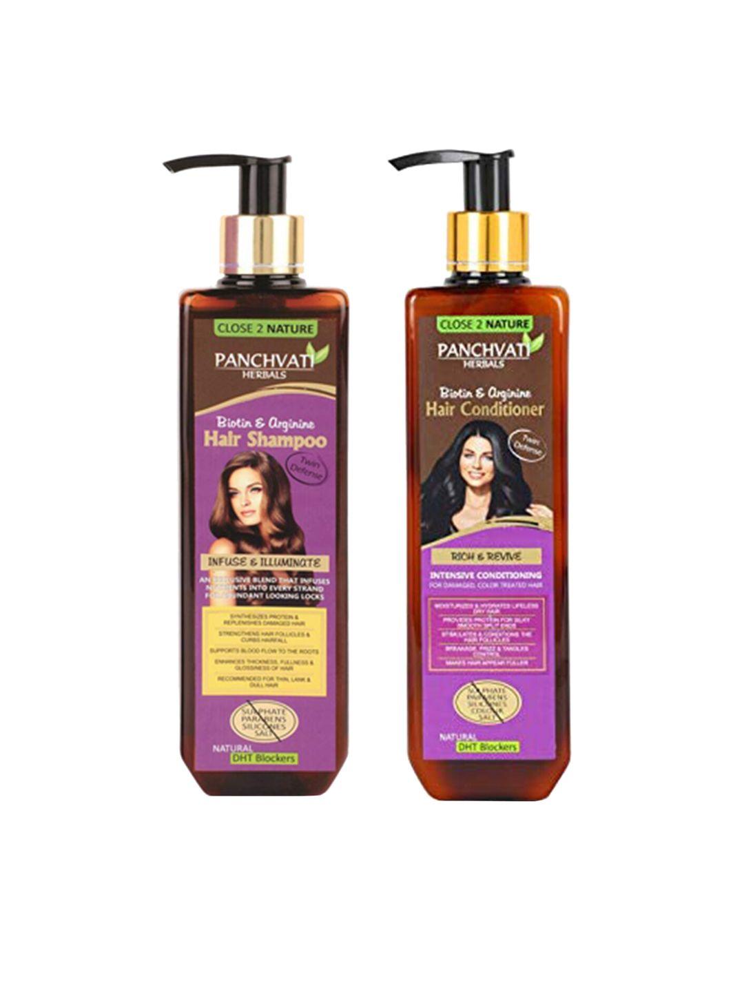 panchvati herbals set of biotin & arginine shampoo & conditioner