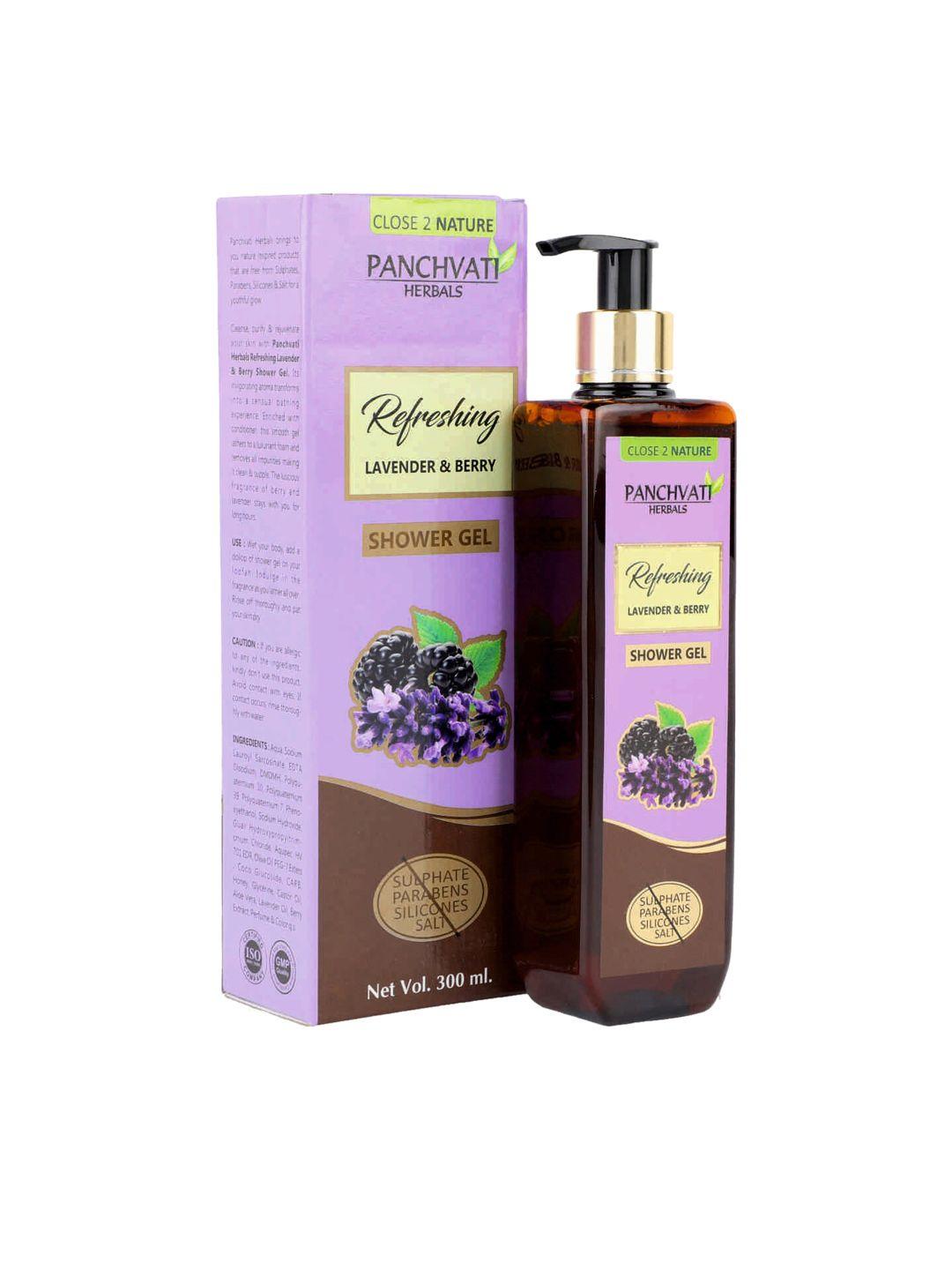 panchvati herbals unisex lavendar & berry shower gel 300 ml