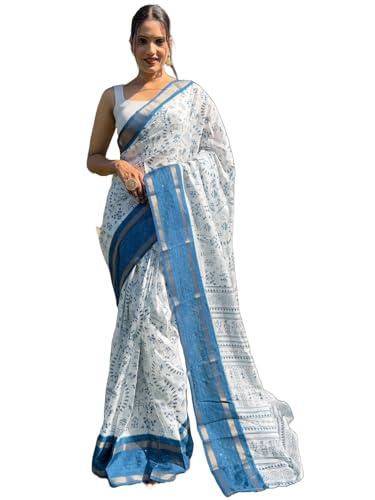 pandadi saree women's dola kalamkari printed ready to wear saree with unstitched blouse piece