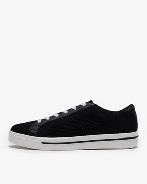 paneled lace-up sneakers