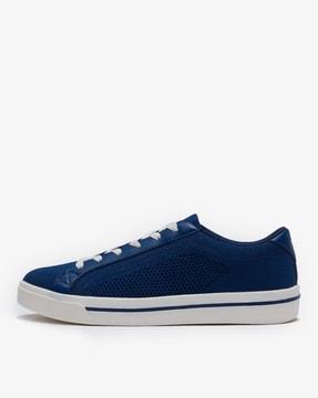 paneled lace-up sneakers