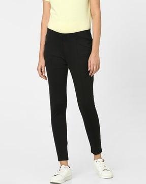 panelled ankle-length jeggings