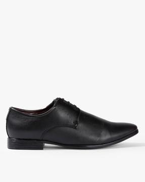 panelled derby shoes