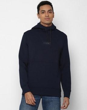 panelled hoodie with insert pockets