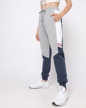 panelled joggers with drawstring waistband