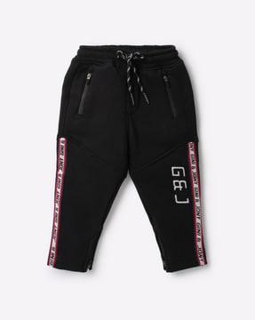 panelled joggers with side taping
