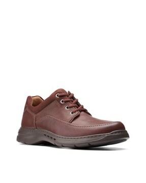 panelled lace-up casual shoes