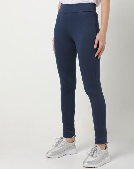 panelled mid-rise jeggings