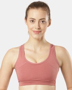 panelled non-wired sports bra