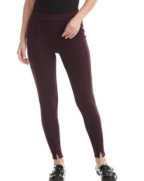 panelled pants with elasticated waist