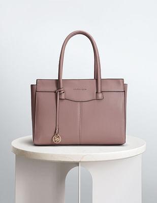panelled structured handbag