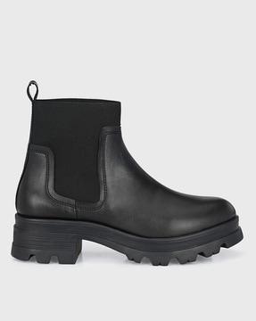 panelled ankle-length chelsea boots