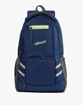 panelled backpack with adjustable shoulder straps