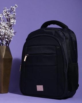 panelled backpack with branding