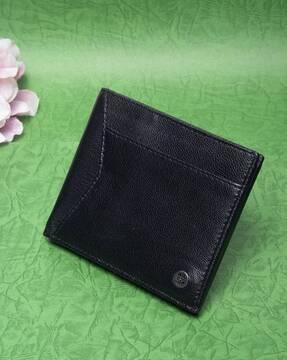 panelled bi-fold wallet with metal accent