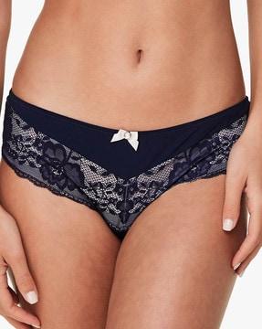 panelled brazilian lace briefs